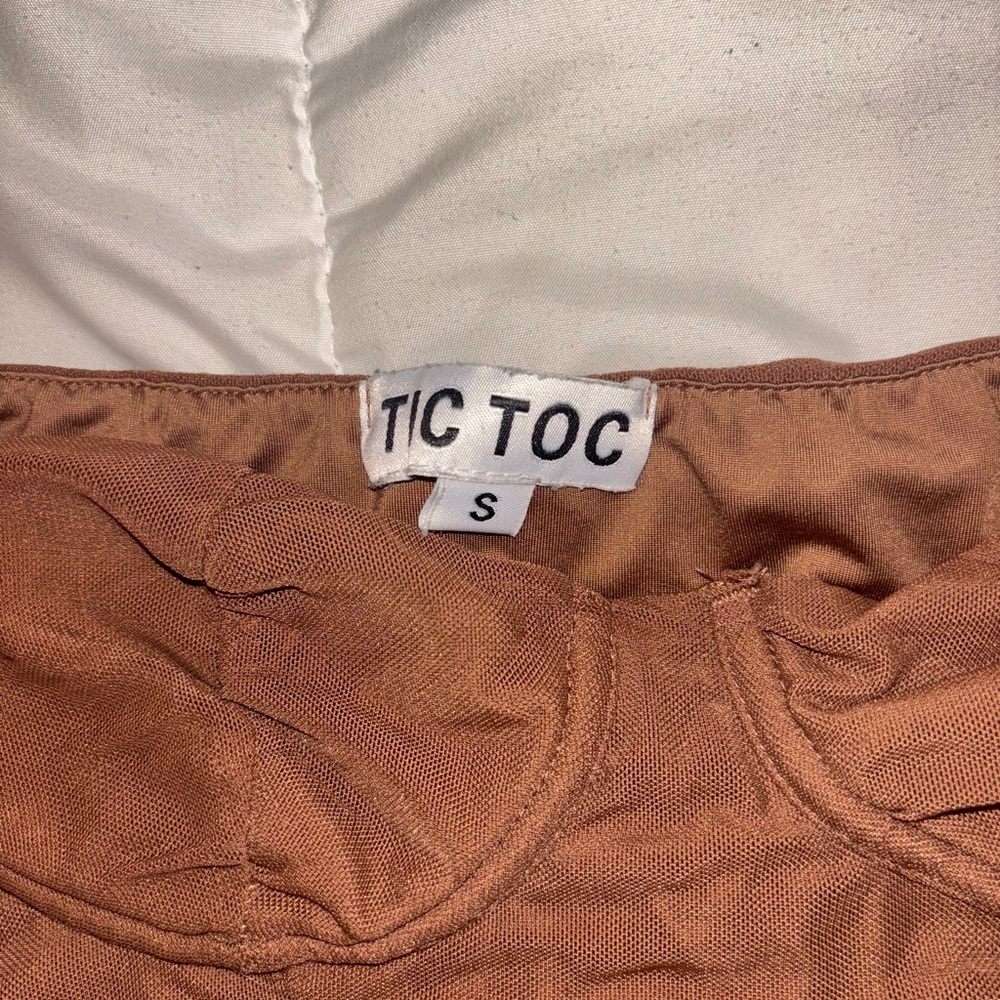 Brown Ruched Top - Picture 2 of 2